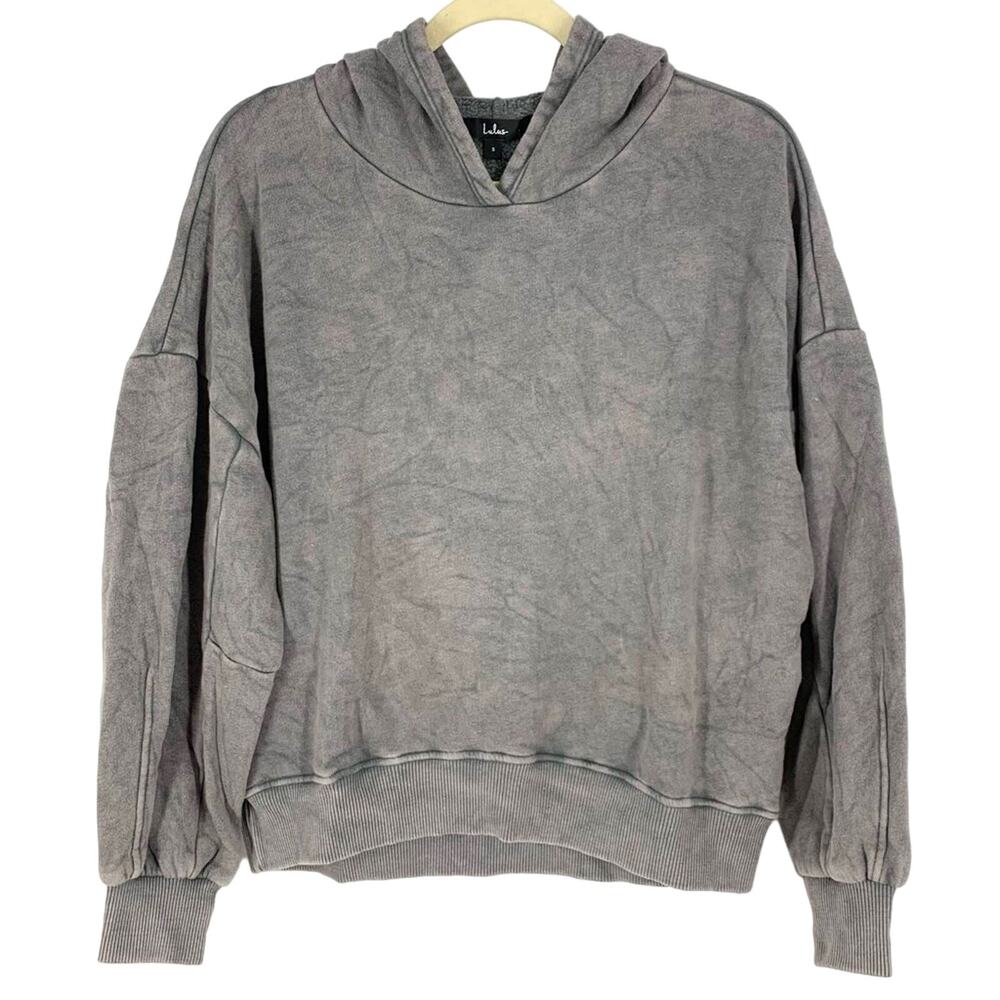 Lulu's Charcoal Hooded Sweatshirt Women's Size‎ Small NEW